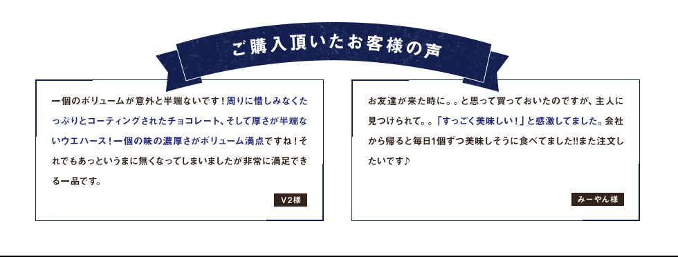 ご購入頂いたお客様の声