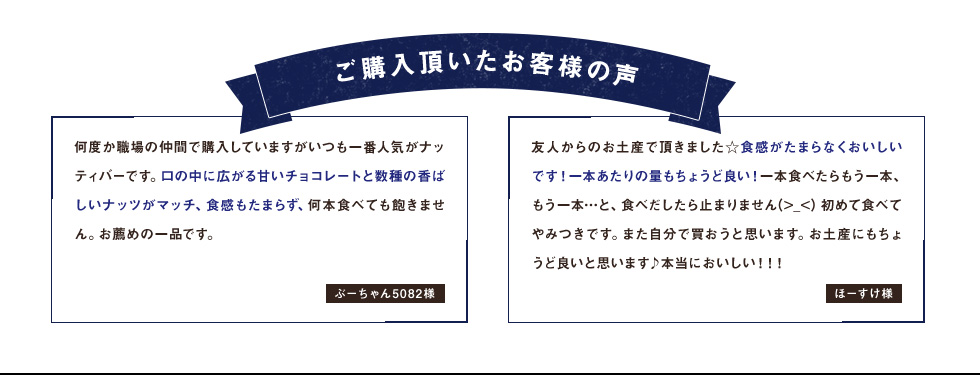 ご購入頂いたお客様の声