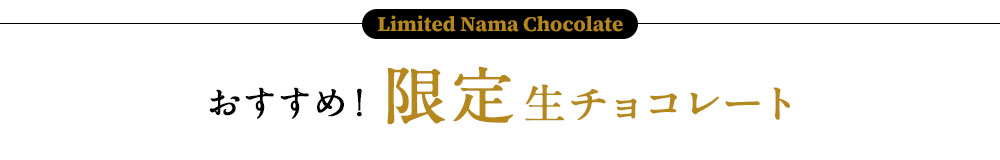 おすすめ！限定生チョコレート