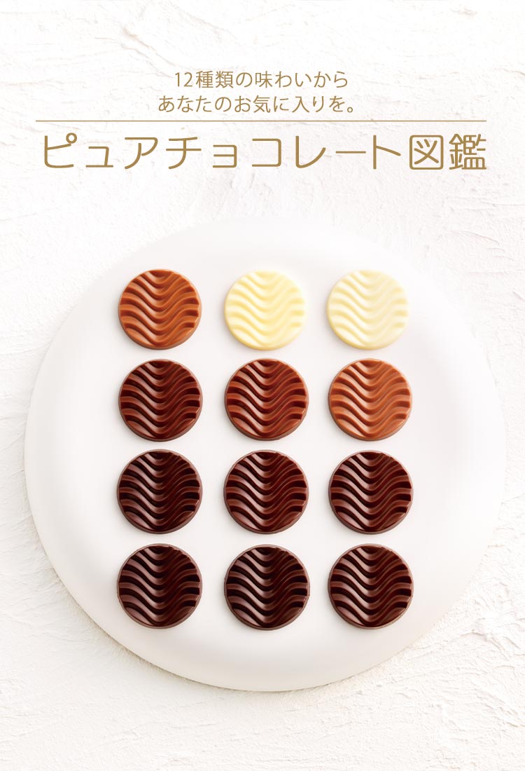 12種類の味わいからあなたのお気に入りを。ピュアチョコレート